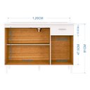 Ver imagem 2 de Balcão de Pia 120 cm Chocolate Off White – Poquema