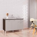 Ver imagem 3 de Balcão de Pia 120 cm Chocolate Off White – Poquema
