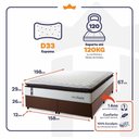 Ver imagem 3 de Conjunto Cama Box Espuma San Diego Branco Queen 158x198x67