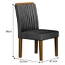 Cadeira para Mesa de Jantar Jade Mdf Freijó Joli Chumbo – Leifer Móveis - 2