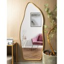 Ver imagem 4 de Espelho Orgânico Corpo Inteiro 150cm com Moldura em Alumínio:dourado