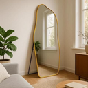 Ver imagem 1 de Espelho Orgânico Corpo Inteiro 150cm com Moldura em Alumínio:dourado