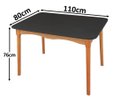Ver imagem 7 de Jogo de Jantar Colonial Brisa Mesa 110x80cm 04 Cadeiras Mel, Rustico Top:mel Tampo Preto