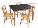Ver imagem 2 de Jogo de Jantar Colonial Brisa Mesa 110x80cm 04 Cadeiras Mel, Rustico Top:mel Tampo Preto