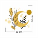 Ver imagem 5 de Adesivo Floral Boho Amarelo Estilo Nórdico 60x51 Minimalista Mod.05