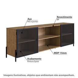 Rack Industrial York para TV de até 70 - Vermont/Preto - 2
