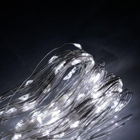 Pisca de Led Fio de Fada 20l 2 Metros a Bateria Natal Ano Novo Cores Branco