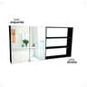 Nicho com Divisória + Armário 2 Portas Espelho Preto 50x60x15cm Preto - 5