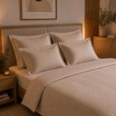 Ver imagem 5 de Kit 4 Fronhas Travesseiro Brisa 50x70cm Lyor Toque 200 Fios Bege com Abas Cama Quarto Enxoval
