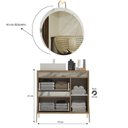 Ver imagem 2 de Gabinete de Banheiro 80cm com Cuba e Espelho Ref 820 Cewal - Itapuã/thassos