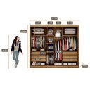 Ver imagem 2 de Guarda Roupa Casal Duna 3 Portas 6 Gavetas Cumaru 23 com Espelho – Novo Horizonte