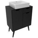 Ver imagem 1 de Gabinete com Cuba para Banheiro Bn3600x37 Preto Tecno Mobili
