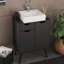 Ver imagem 2 de Gabinete com Cuba para Banheiro Bn3600x37 Preto Tecno Mobili