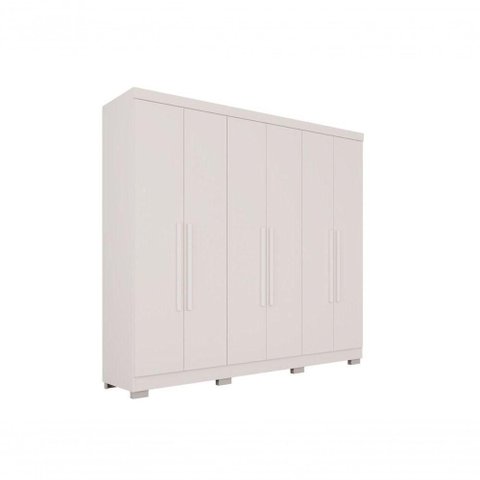 Guarda Roupa Casal 6 Portas Recife Salleto Branco