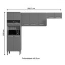 Ver imagem 4 de Cozinha Compacta Versalhes 9 Portas com Vidro Freijó/soft - Kits Paraná