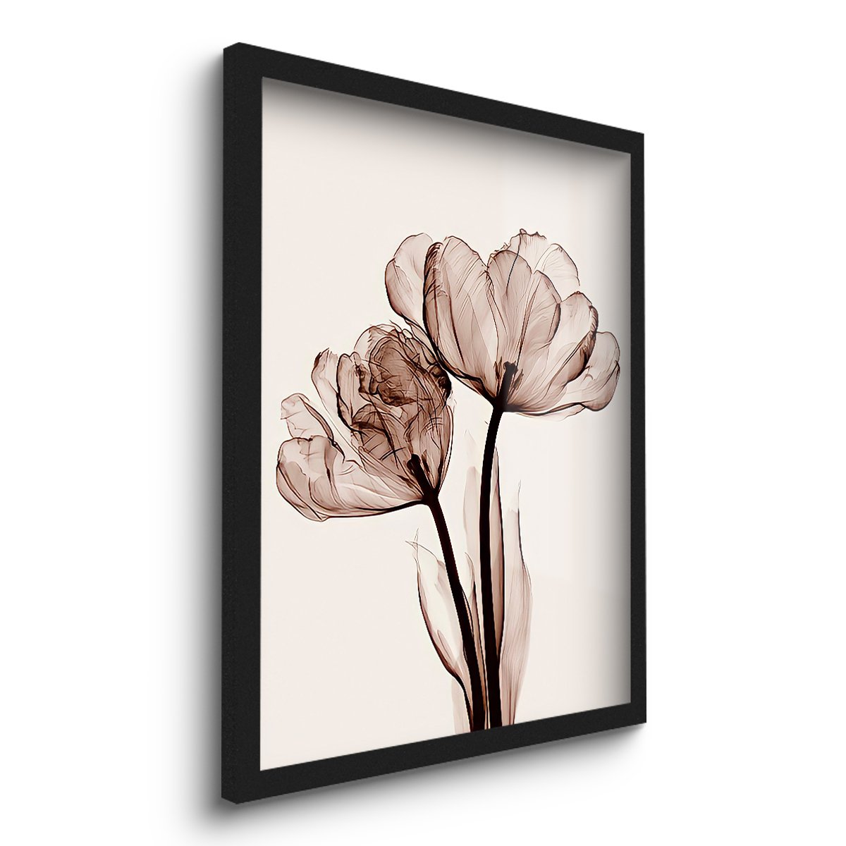 Quadro Decorativo Flor Rosa 2 45x33 C/vidro