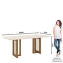 Ver imagem 2 de Mesa de Jantar 6 Lugares Henn Yara SC77-127 Tampo de Vidro Nature/Off White SE