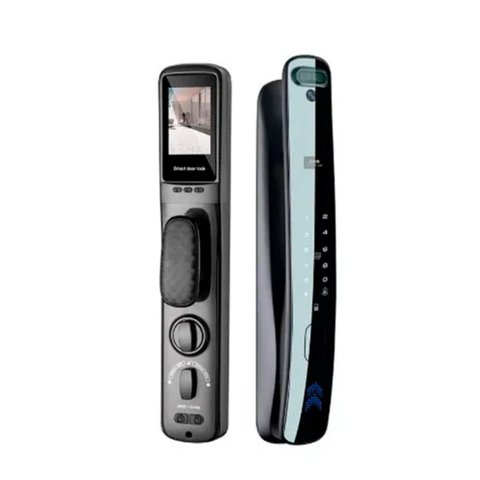 Fechadura Eletrônica Digital de Embutir com Reconhecimento Facial 9200 Smart Tech Preta Advance