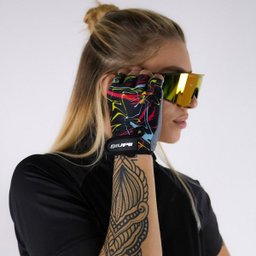 Luva Ciclismo Bike Masculino Feminino Dedo Curto Hupi Mix Preto - 3