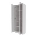 Ver imagem 3 de Armário Multiuso Lavanderia 2 Portas com Vidro 59,8cm Multimóveis Cr30053 Branco