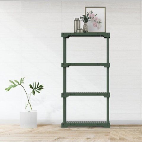Estante 4 Prateleiras Poly Verde/Alecrim