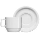 Ver imagem 1 de Xícara de Chá com Pires de Porcelana 215ml Classe Única Iguaçu Germer Branco