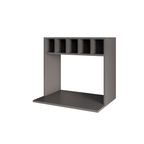 Suporte para Microondas com Nicho Adega para Cozinha Emma 60cm Grafite M12 - D'Rossi