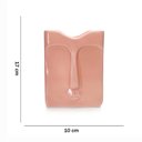 Ver imagem 5 de Vaso Decorativo Rosto em Cerâmica Retangular Pêssego 17x10cm - D’Rossi
