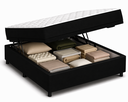 Ver imagem 1 de Kit Cama Box Baú Casal 138x188 cm + Colchão D33 Casal 20 cm Preto Suede