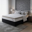 Ver imagem 1 de Cama Box Baú Colchão Casal Molas Ensacadas Absoluto Pillow Top 138x188x64cm