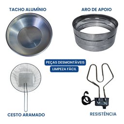 Fritadeira Industrial Elétrica Tacho 7l com Tampa - 5