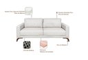 Ver imagem 4 de Sofa 4 Lugares 230cm Veludo Pes Imbuia Henry