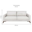 Ver imagem 3 de Sofa 4 Lugares 230cm Veludo Pes Imbuia Henry