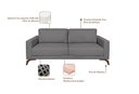 Ver imagem 4 de Sofa 3 Lugares 230cm Pes Imbuia Veludo Henry