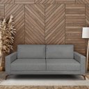 Ver imagem 1 de Sofa 3 Lugares 230Cm Pes Imbuia Veludo Henry 