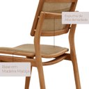 Ver imagem 5 de Mesa de Jantar com Kit 4 Cadeiras Madeira Maciça/MDF Maia - Eloá Linho Palha/Imbuia Natural/Cinam. I
