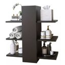 Ver imagem 3 de Gabinete De Banheiro Armário Para Pia De Coluna Preto AJL STORE Gabinete de Banheiro Armário Nichos