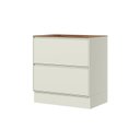 Ver imagem 3 de Balcão 02 Gavetas 80cm 100% MDF com Tampo Fineze Bege/Areia/Cinamomo