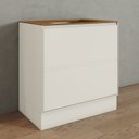 Ver imagem 1 de Balcão 02 Gavetas 80cm 100% MDF com Tampo Fineze Bege/Areia/Cinamomo