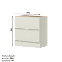 Ver imagem 4 de Balcão 80cm com Tampo 100% MDF 02 Gavetas Fineze