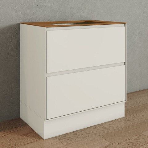 Balcão 80cm com Tampo 100% MDF 02 Gavetas Fineze