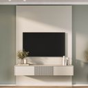 Ver imagem 1 de Rack Ripado com Painel para TV até 60 Polegadas 160CMX230CM Aruá CabeCasa MadeiraOriginals Offwhite