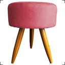 Ver imagem 1 de Puff Redondo Decorativo para Sala Quarto Penteadeira Pés Palito Suede Rosê