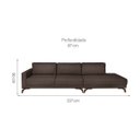 Ver imagem 3 de Sofa 6 Lugares com Chaise Pes Imbuia Henry