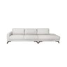 Sofa 2 Lugares 337Cm Com Chaise Pes Em Imbuia Veludo  - 2