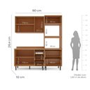 Ver imagem 3 de Cozinha Pérola com Tampo Completa Modulada 3 Off White/Freijó Yescasa