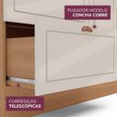 Ver imagem 6 de Cozinha Pérola com Tampo Completa Modulada 3 Off White/Freijó Yescasa