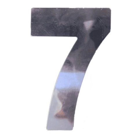 Número 7 em Acm Espelhado 60mm - 360-7 - Numeral