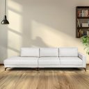 Ver imagem 1 de Sofa 2 Lugares 337cm com Chaise Pes em Imbuia Veludo