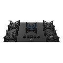 Ver imagem 1 de Cooktop a Gás Fischer 5 Bocas Fit Line Trempe Iron Preto Bivolt